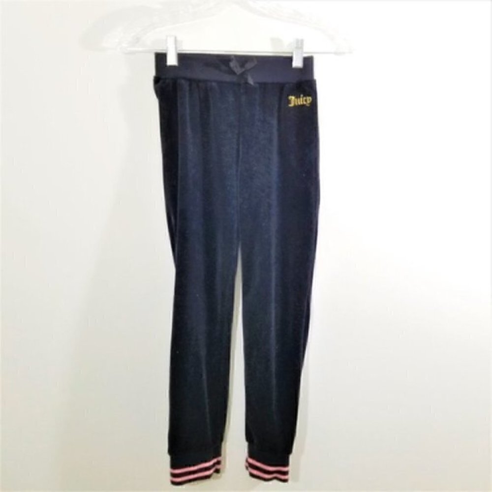 4/$25 Juicy Couture Black Velvet Sweatpants